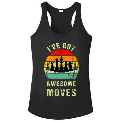 Retro Vintage I've Got Awesome Moves Chess Player Gift Ladies PosiCharge Competitor Racerback Tank