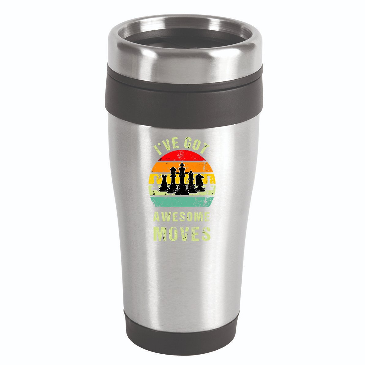 Retro Vintage I've Got Awesome Moves Chess Player Gift 16oz Travel Tumbler
