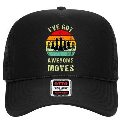 Retro Vintage I've Got Awesome Moves Chess Player Gift Trucker Hat