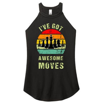 Retro Vintage I've Got Awesome Moves Chess Player Gift Women's Perfect Tri Rocker Tank