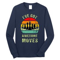 Retro Vintage I've Got Awesome Moves Chess Player Gift Long Sleeve Shirt