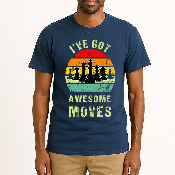 Retro Vintage I've Got Awesome Moves Chess Player Gift Tall T-Shirt