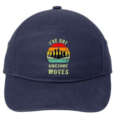 Retro Vintage I've Got Awesome Moves Chess Player Gift 7-Panel Snapback Hat