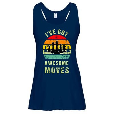 Retro Vintage I've Got Awesome Moves Chess Player Gift Ladies Essential Flowy Tank
