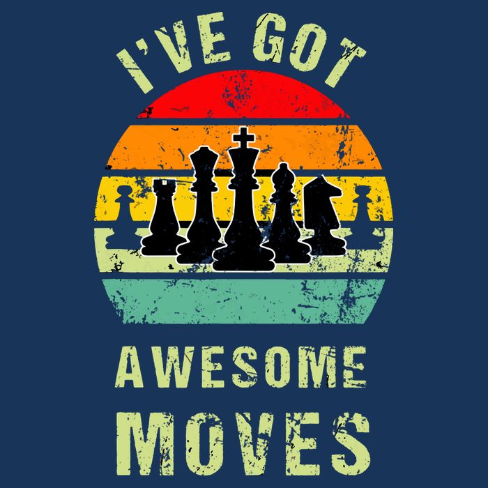 Retro Vintage I've Got Awesome Moves Chess Player Gift 16 in Basic Backpack