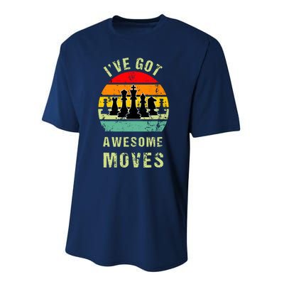 Retro Vintage I've Got Awesome Moves Chess Player Gift Performance Sprint T-Shirt