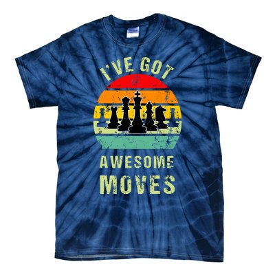 Retro Vintage I've Got Awesome Moves Chess Player Gift Tie-Dye T-Shirt