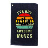 Retro Vintage I've Got Awesome Moves Chess Player Gift Golf Towel