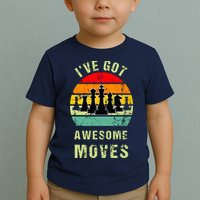 Retro Vintage I've Got Awesome Moves Chess Player Gift Toddler T-Shirt
