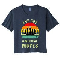 Retro Vintage I've Got Awesome Moves Chess Player Gift Crop Top