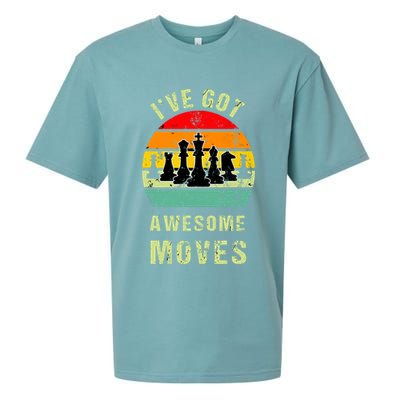 Retro Vintage I've Got Awesome Moves Chess Player Gift Sueded Cloud Jersey T-Shirt
