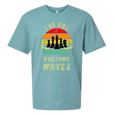 Retro Vintage I've Got Awesome Moves Chess Player Gift Sueded Cloud Jersey T-Shirt