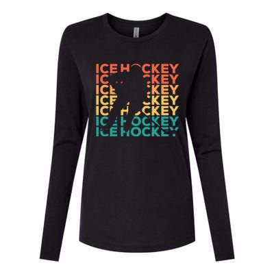 Retro Vintage Ice Hockey Gift For Ice Hockey Players Womens Cotton Relaxed Long Sleeve T-Shirt