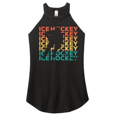 Retro Vintage Ice Hockey Gift For Ice Hockey Players Women's Perfect Tri Rocker Tank