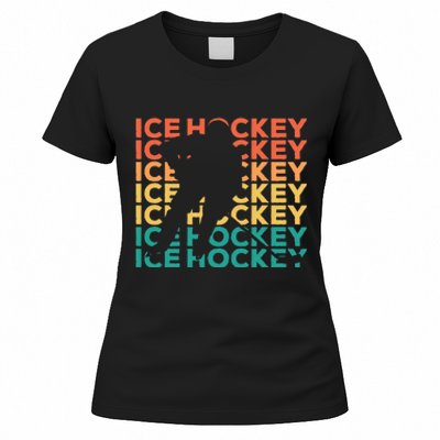 Retro Vintage Ice Hockey Gift For Ice Hockey Players Women's T-Shirt