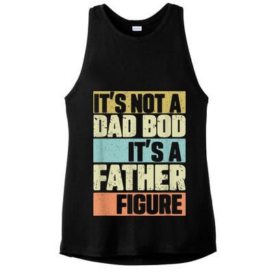  Retro Vintage It's Not A Dad Bod It's A Father Figure Funny Ladies PosiCharge Tri-Blend Wicking Tank