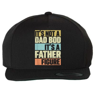  Retro Vintage It's Not A Dad Bod It's A Father Figure Funny Wool Snapback Cap