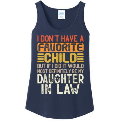 Retro Vintage I Dont Have A Favorite Child Daughter In Law Ladies Essential Tank