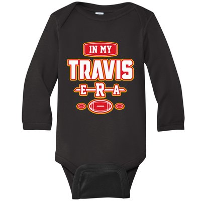 Retro vintage In My Travis Era Baby Long Sleeve Bodysuit