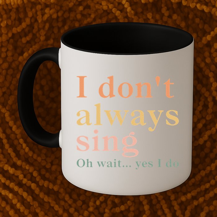 Retro Vintage I DonT Always Sing Oh Wait Yes I Do Gift Mug