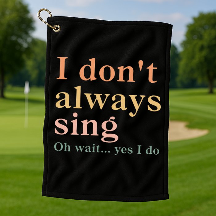 Retro Vintage I DonT Always Sing Oh Wait Yes I Do Gift Golf Towel