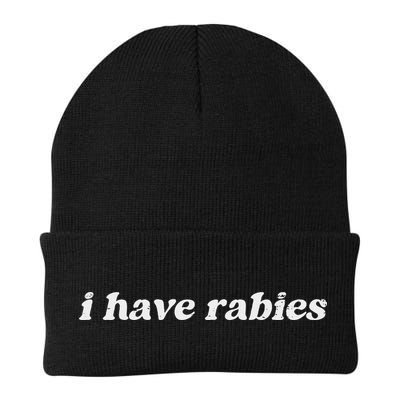 Retro Vintage I Have Rabies Funny Sarcastic Beanie