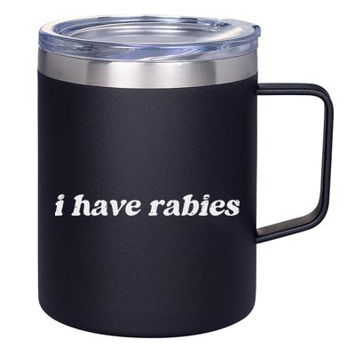 Retro Vintage I Have Rabies Funny Sarcastic 12oz Stainless Steel Coffee Mug