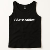 Retro Vintage I Have Rabies Funny Sarcastic Tank Top