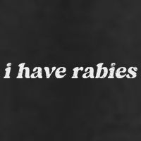 Retro Vintage I Have Rabies Funny Sarcastic Golf Towel