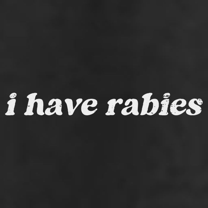 Retro Vintage I Have Rabies Funny Sarcastic Golf Towel
