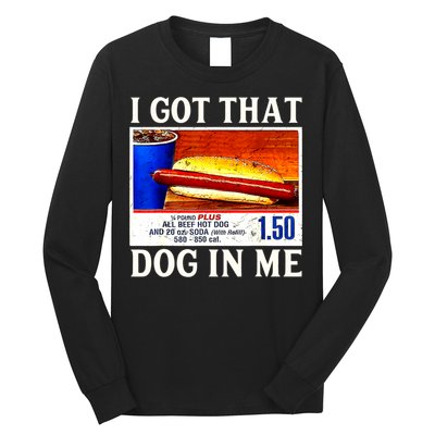 Retro Vintage I Got That Dog In Me Funny Hotdog Long Sleeve Shirt