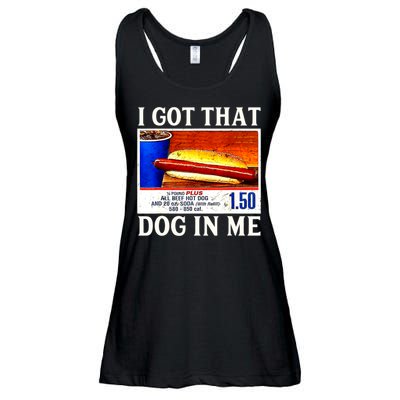 Retro Vintage I Got That Dog In Me Funny Hotdog Ladies Essential Flowy Tank