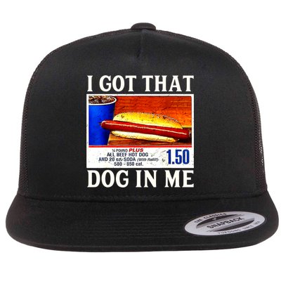 Retro Vintage I Got That Dog In Me Funny Hotdog Flat Bill Trucker Hat
