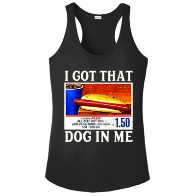 Retro Vintage I Got That Dog In Me Funny Hotdog Ladies PosiCharge Competitor Racerback Tank