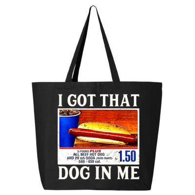 Retro Vintage I Got That Dog In Me Funny Hotdog 25L Jumbo Tote