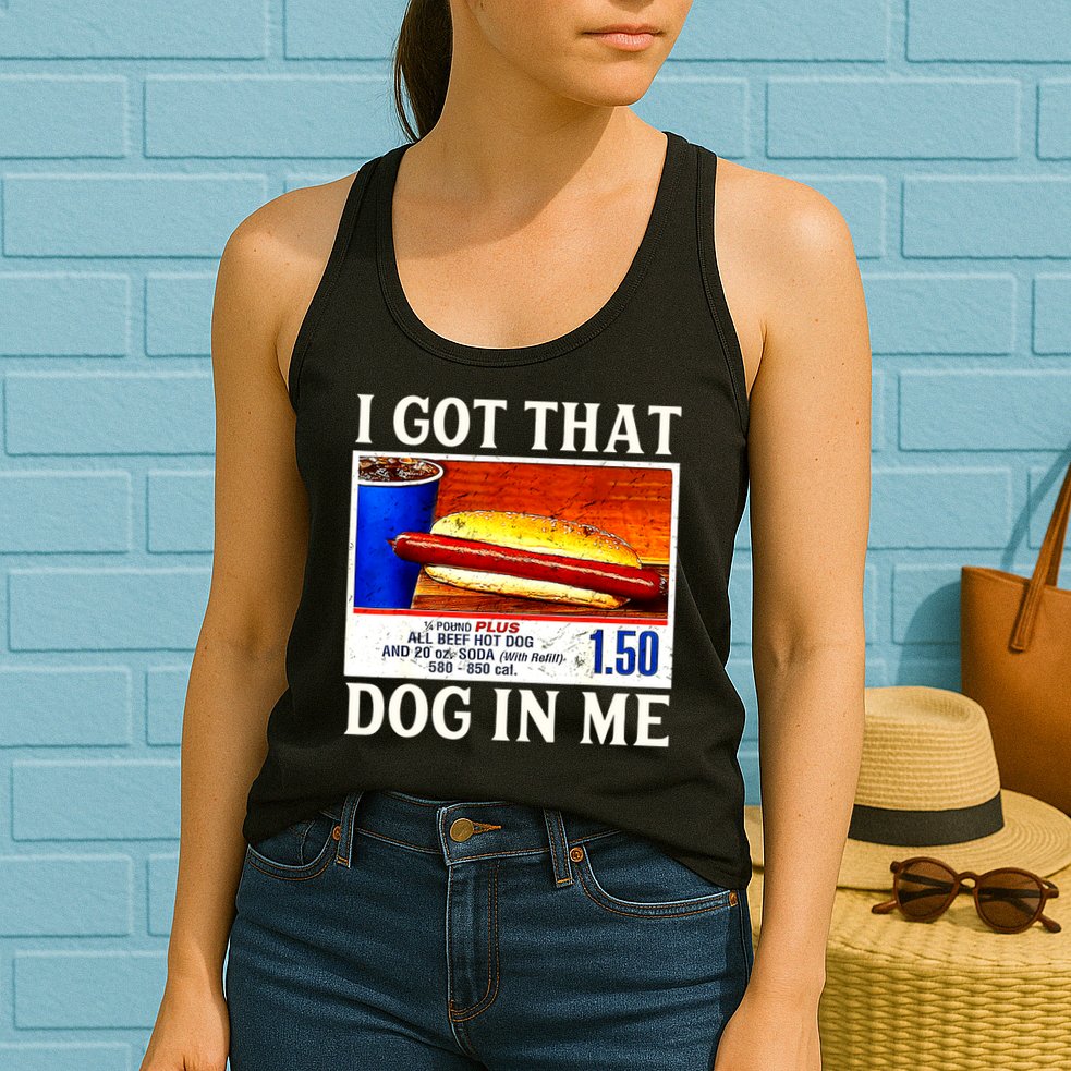 Retro Vintage I Got That Dog In Me Funny Hotdog Womens Tank Top