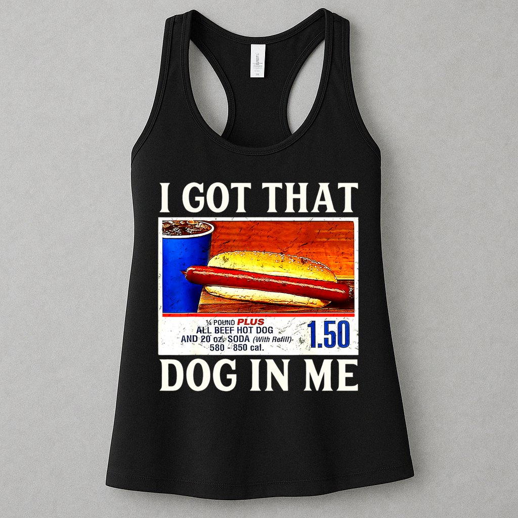 Retro Vintage I Got That Dog In Me Funny Hotdog Womens Tank Top
