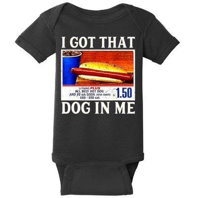 Retro Vintage I Got That Dog In Me Funny Hotdog Baby Bodysuit