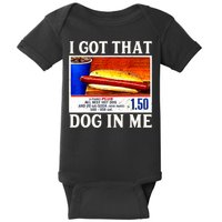 Retro Vintage I Got That Dog In Me Funny Hotdog Baby Bodysuit