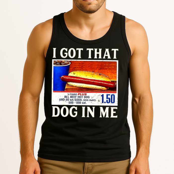 Retro Vintage I Got That Dog In Me Funny Hotdog Tank Top