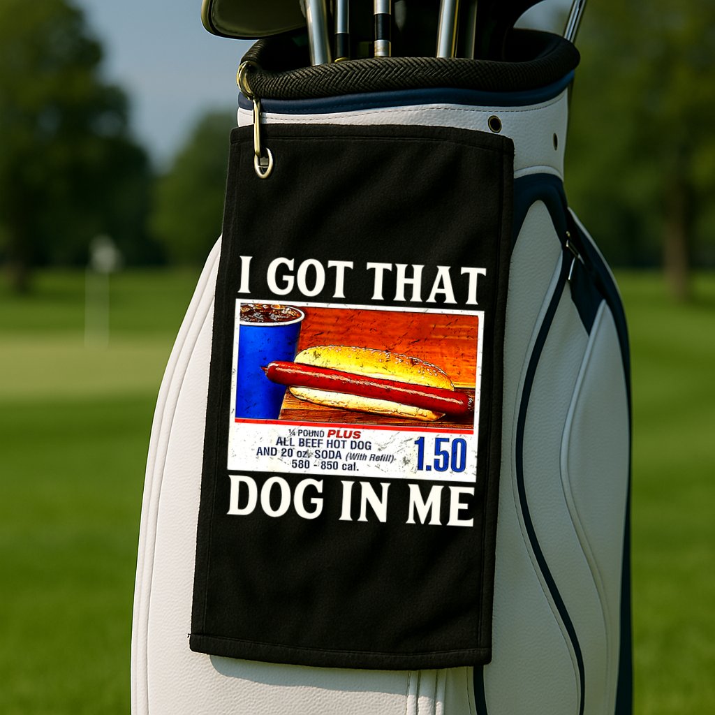 Retro Vintage I Got That Dog In Me Funny Hotdog Golf Towel