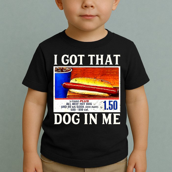 Retro Vintage I Got That Dog In Me Funny Hotdog Toddler T-Shirt