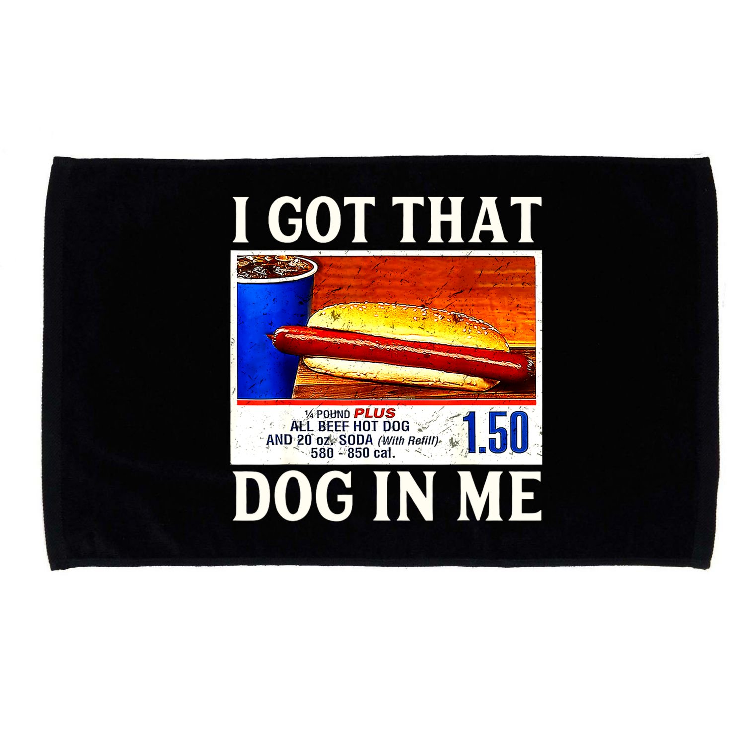 Retro Vintage I Got That Dog In Me Funny Hotdog Microfiber Hand Towel
