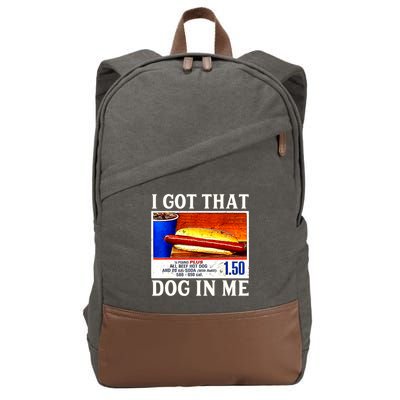 Retro Vintage I Got That Dog In Me Funny Hotdog Cotton Canvas Backpack