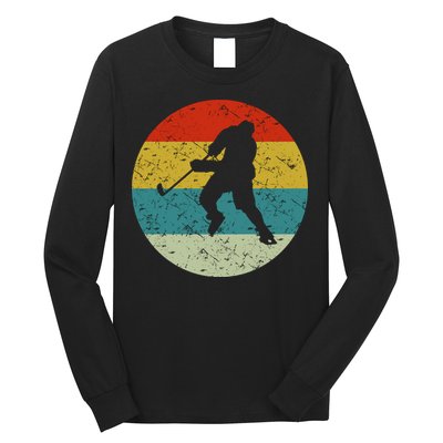 Retro Vintage Ice Hockey Long Sleeve Shirt