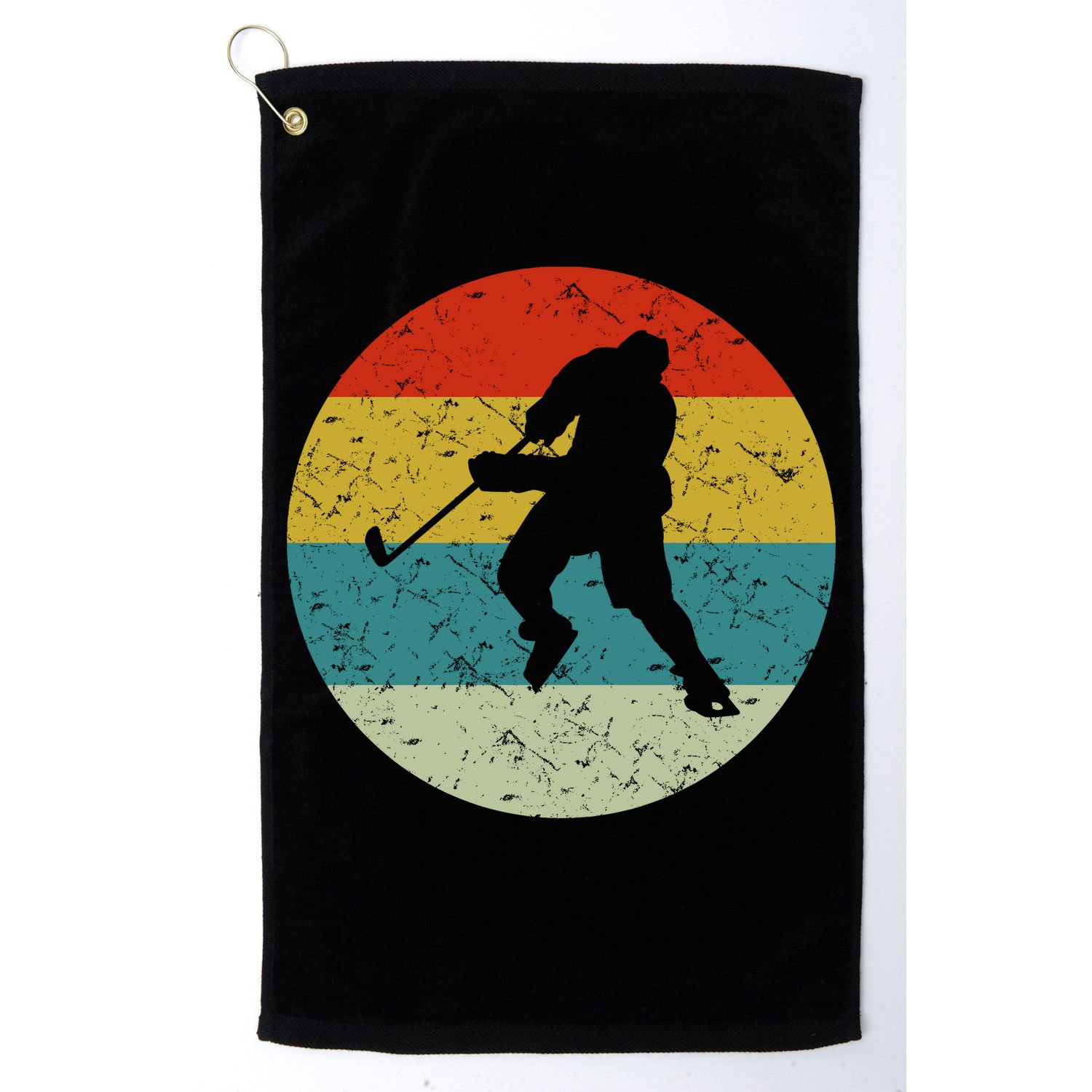 Retro Vintage Ice Hockey Golf Towel