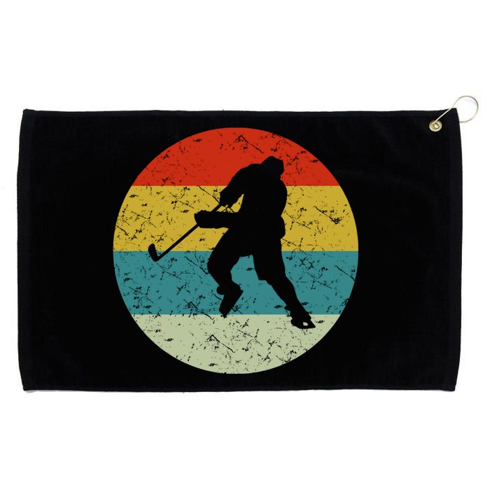 Retro Vintage Ice Hockey Grommeted Golf Towel