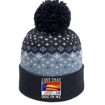 Retro Vintage I Gotthat Dog In Me Funny Hotdog The Baniff Cuffed Pom Beanie