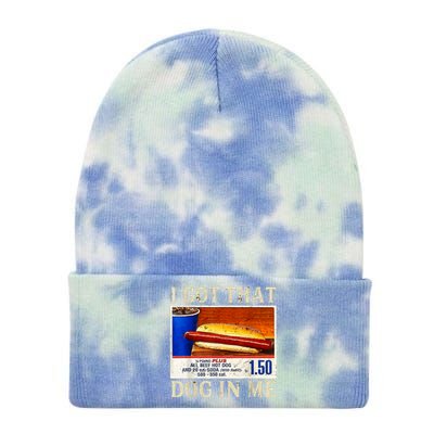 Retro Vintage I Gotthat Dog In Me Funny Hotdog Tie Dye 12in Knit Beanie