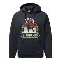 Retro Vintage I Have Standards Poodle Performance Fleece Hoodie